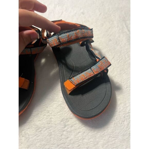 Teva Orange And Grey Sandals Kids Size 10 Toddler - Picture 3 of 11